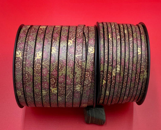 MADE in EUROPE 24'' multi color leather cord, 5mm and 10mm flat leather cord