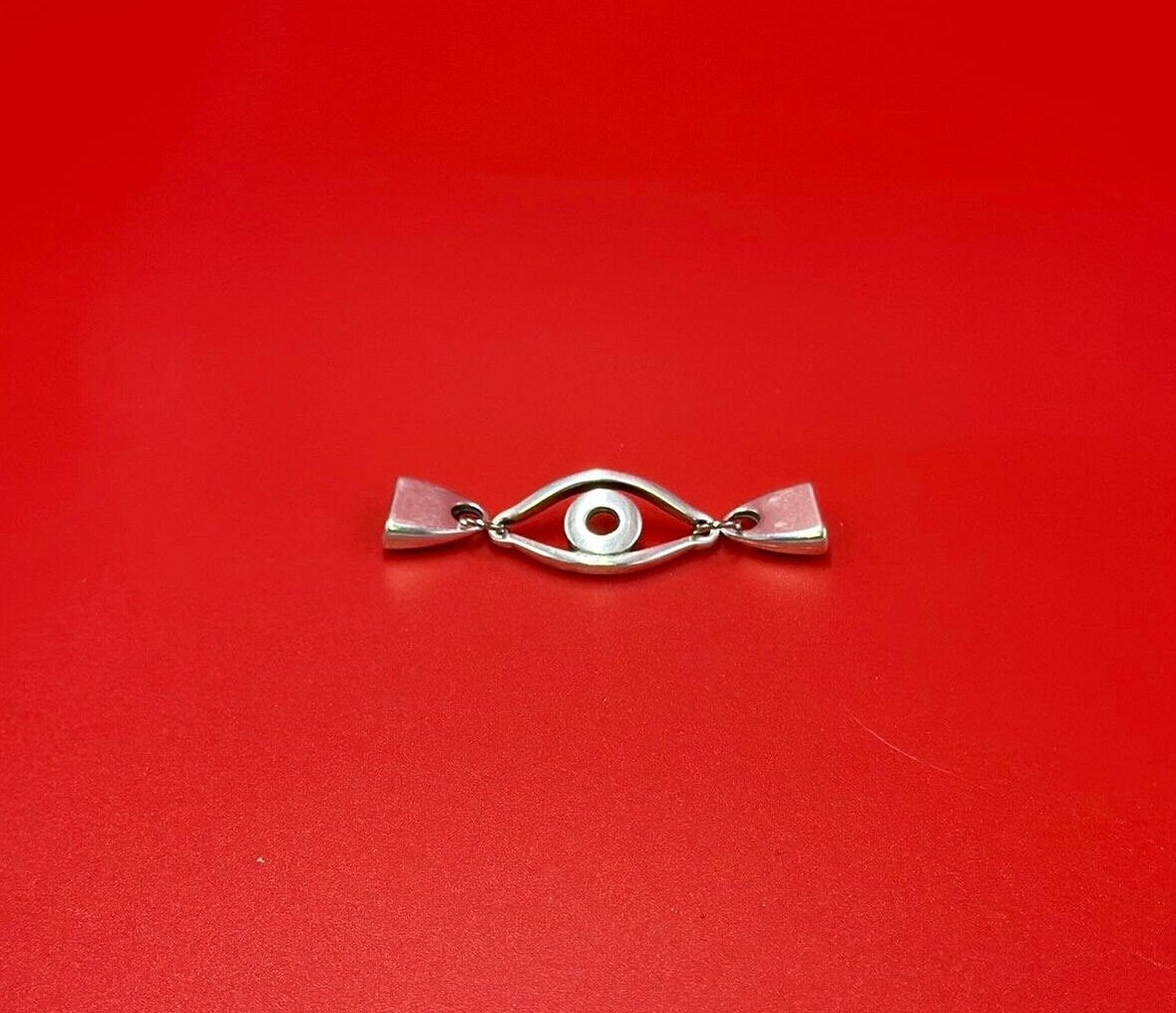 C0195>>MADE in EUROPE zamak Evil eye connector for 10mm cord, bracelet zamak connector, bracelet Evil eye connector qty1