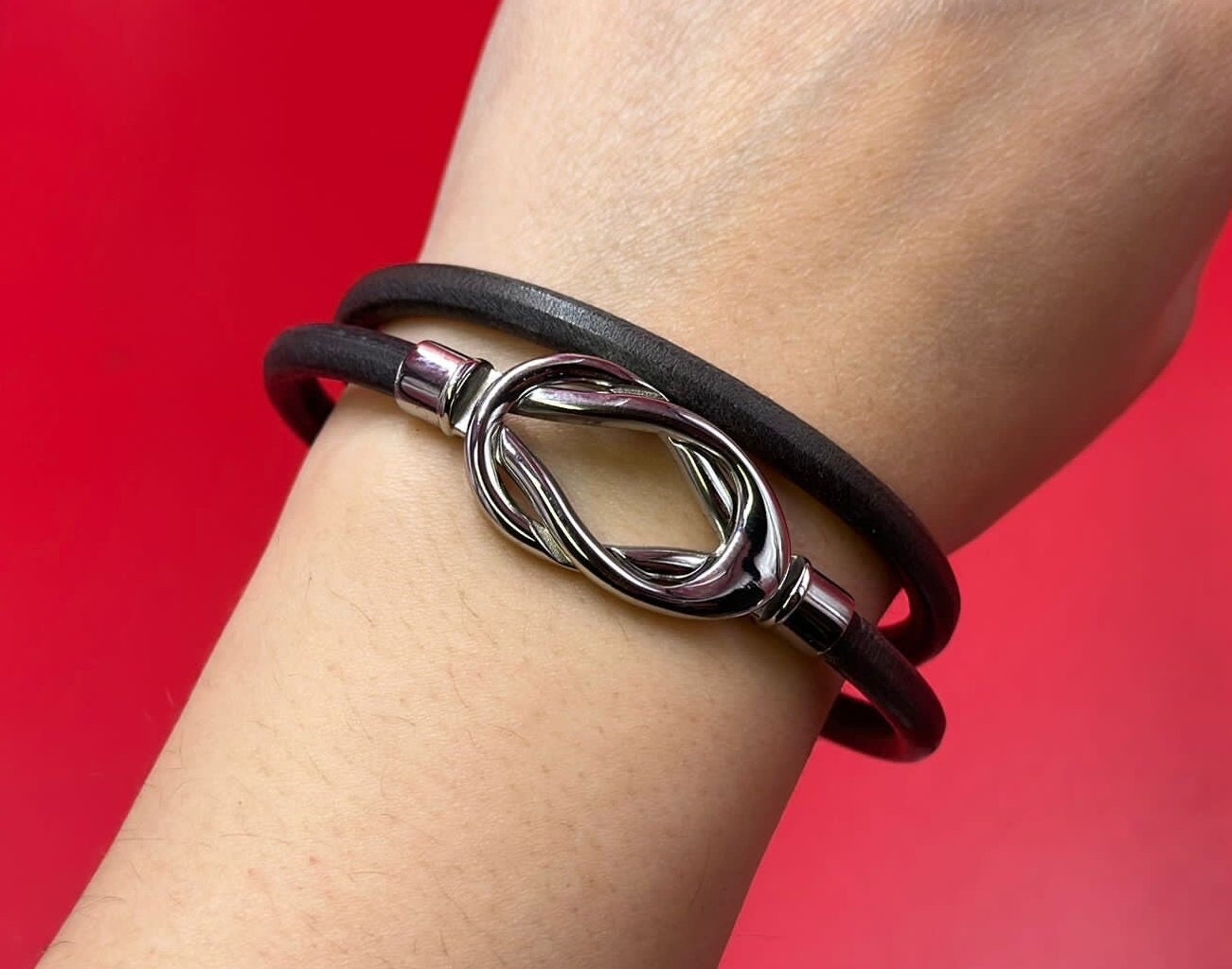 RC0229>>MADE in EUROPE 304 Stainless steel clasp, 5mm round cord clasp, 5mm silver clasp Qty1