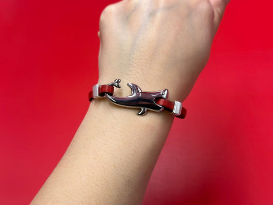 FC0432>>MADE in EUROPE 316 stainless steel shark hook clasp set with 2 cord zamak loop makers, shark hook set for bracelet Qty 1set
