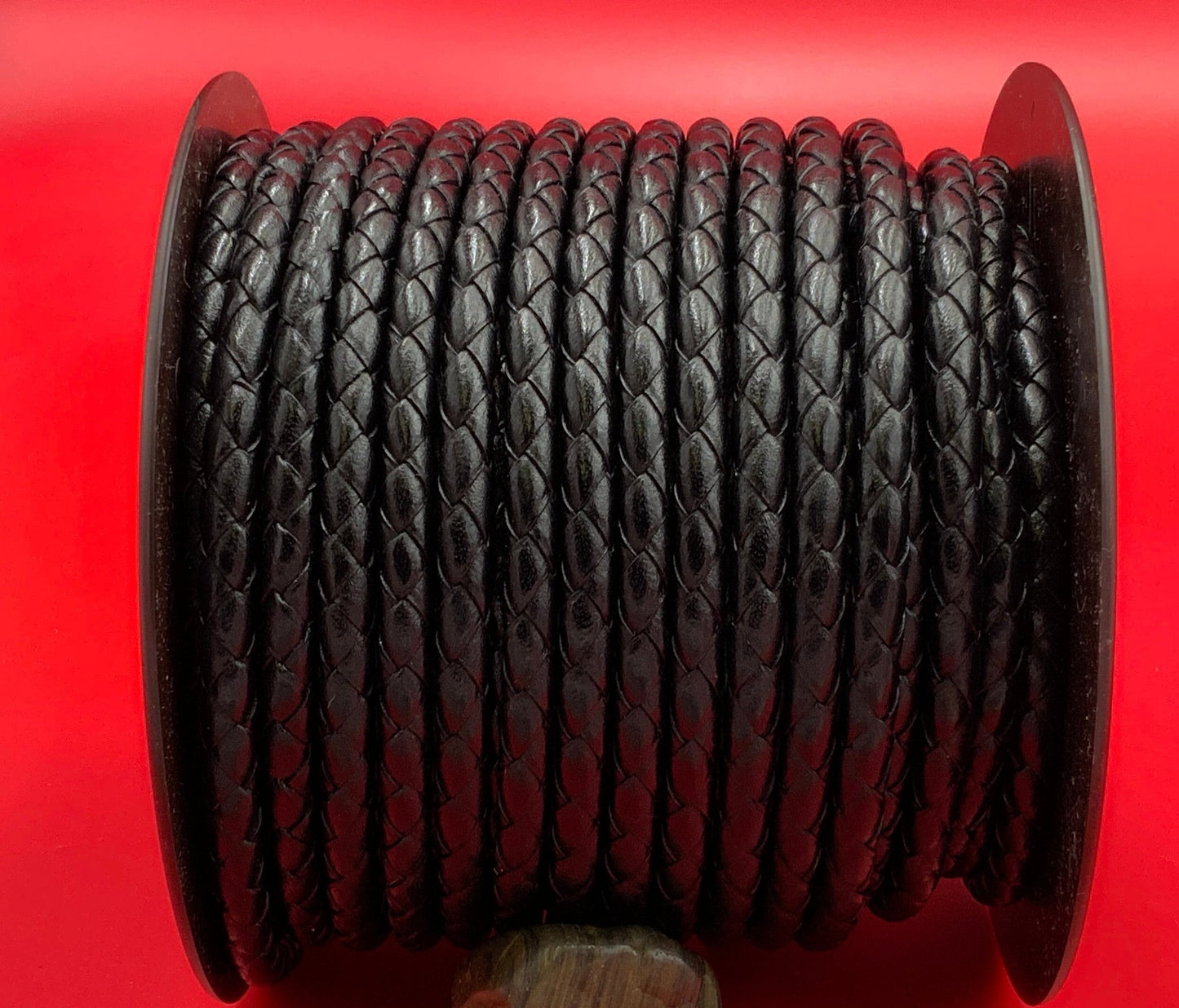 MADE in SPAIN 24" 6mm braided leather cord, 6mm brown and black braided leather cord