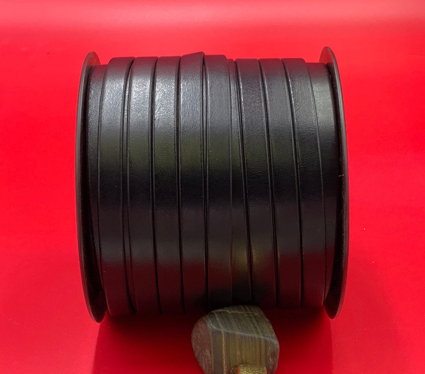 MADE IN SPAIN 24" flat leather cord, black 10mm flat leather cord, 10mm plain leather cord