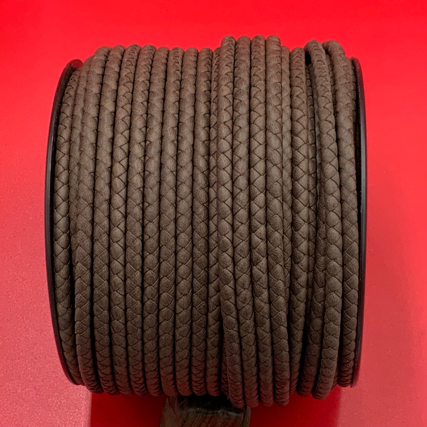MADE IN SPAIN 24"  5mm Arizona braided leather cord, 5mm brown braided leather cord
