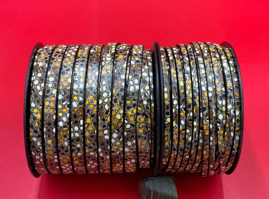 MADE in EUROPE 24'' multi color leather cord, 5mm or 10mm flat multi color leather cord