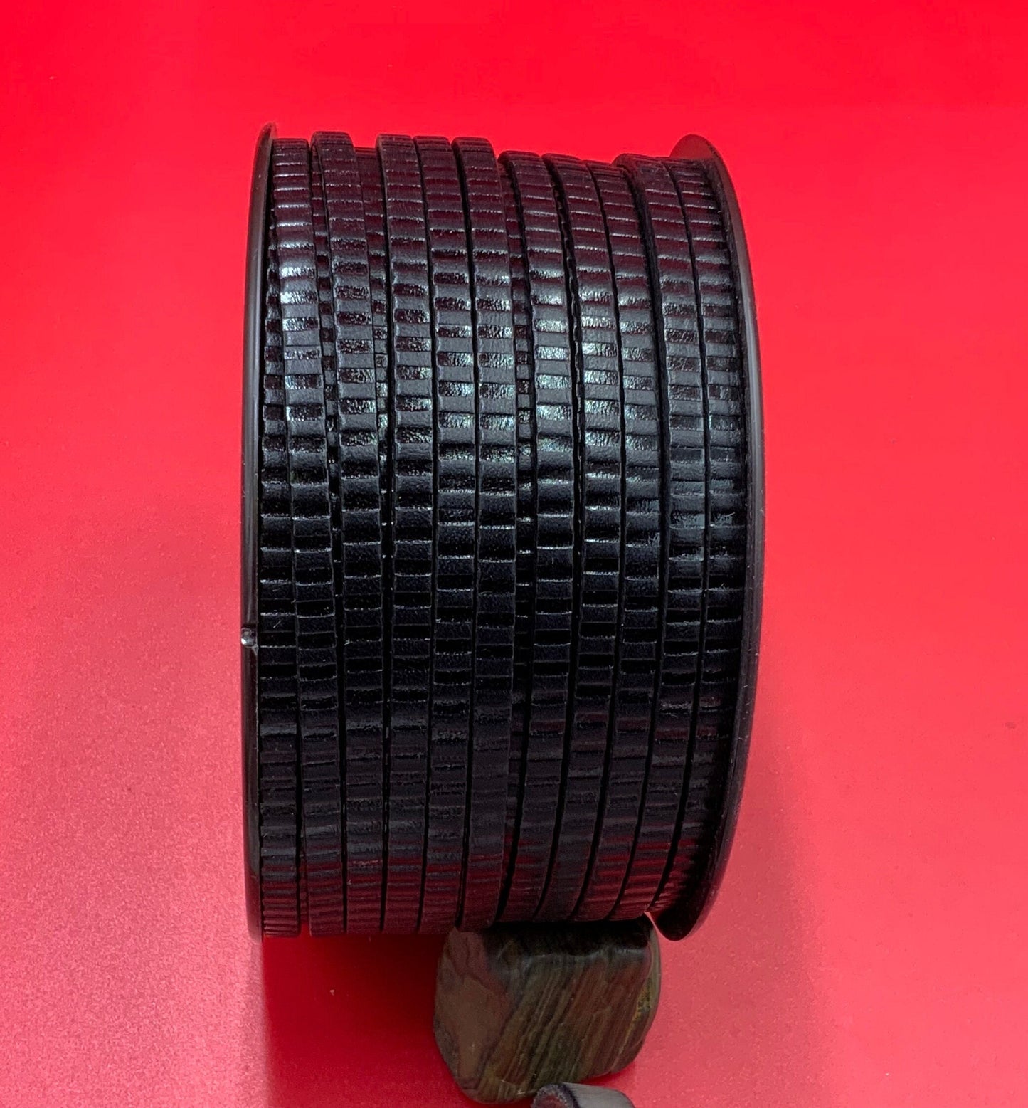 MADE in EUROPE 24" flat leather cord, 5mm embossed leather cord, 5mm embossed leather cord