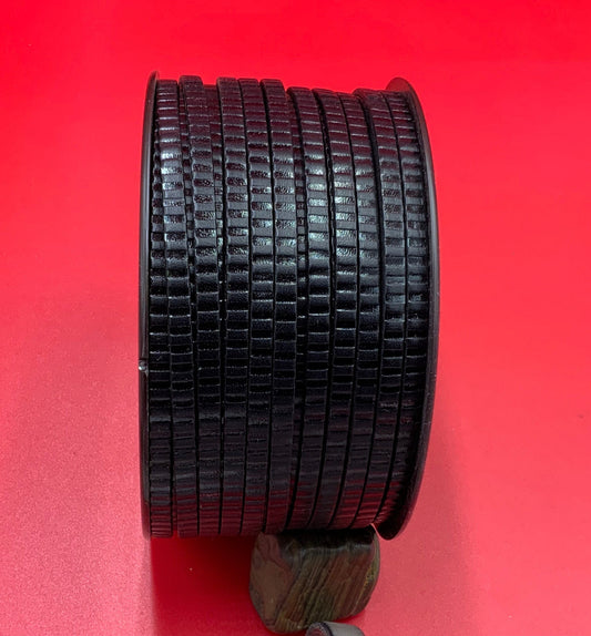 MADE in EUROPE 24" flat leather cord, 5mm embossed leather cord, 5mm embossed leather cord