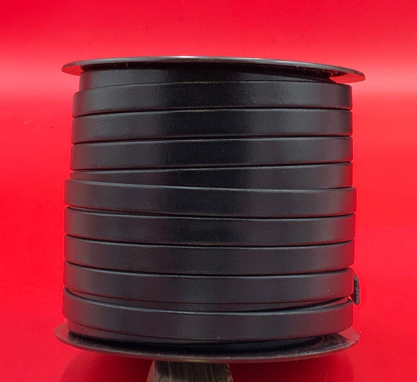 MADE IN SPAIN 24" flat leather cord, black 10mm flat leather cord, 10mm plain leather cord
