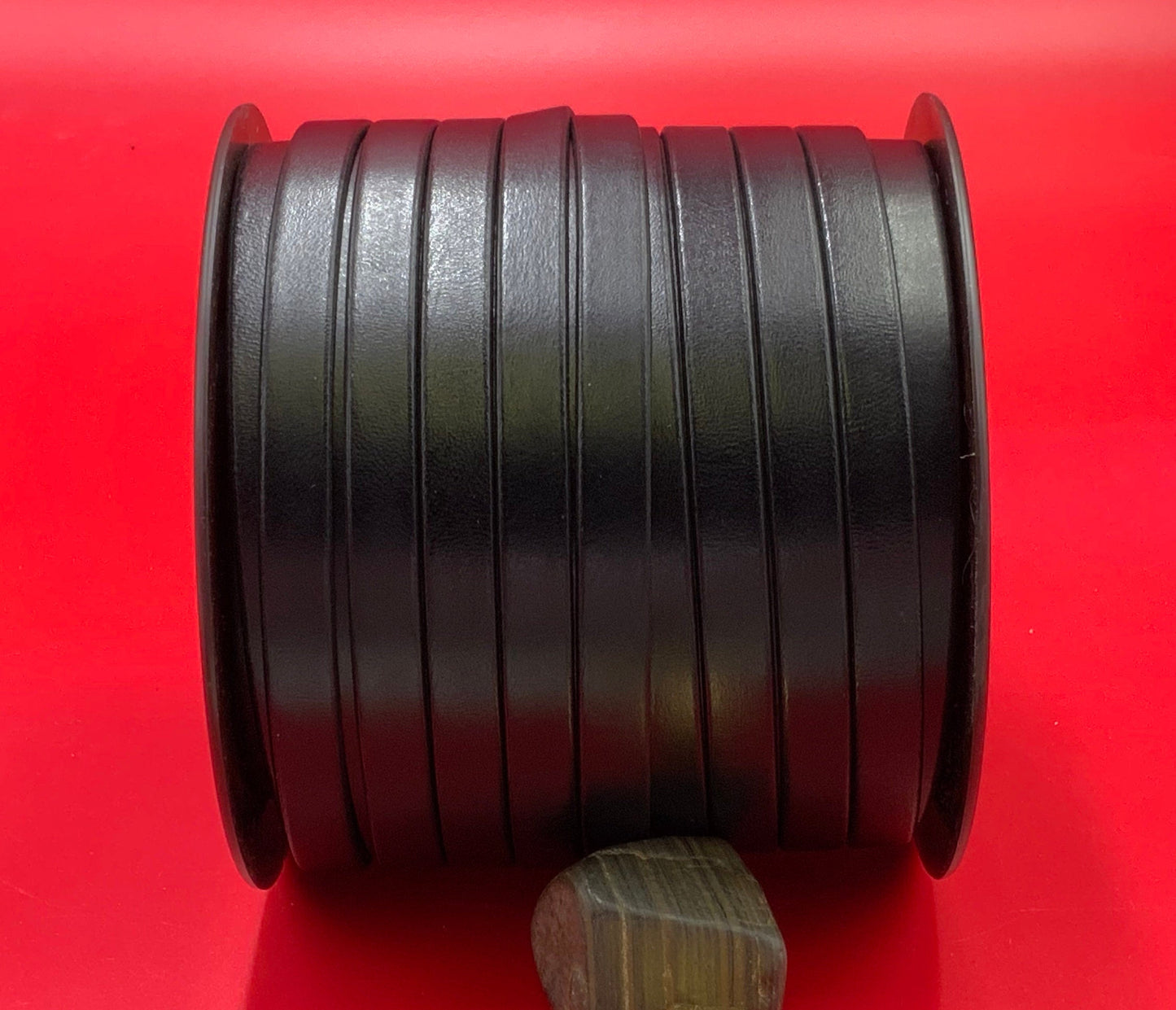 MADE IN SPAIN 24" flat leather cord, black 10mm flat leather cord, 10mm plain leather cord