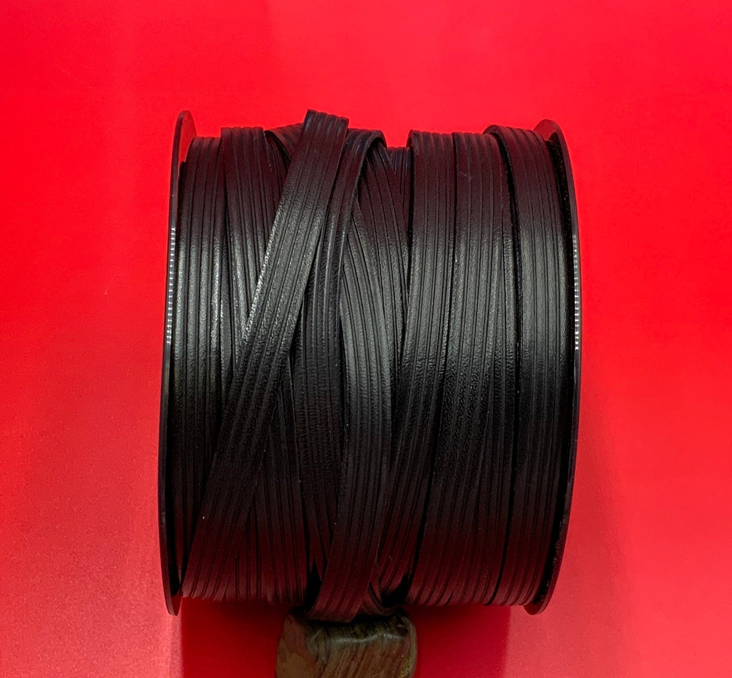MADE in EUROPE 24" flat leather cord, 10mm embossed leather cord, 10mm stripes embossed leather cord (AR120/10/34)