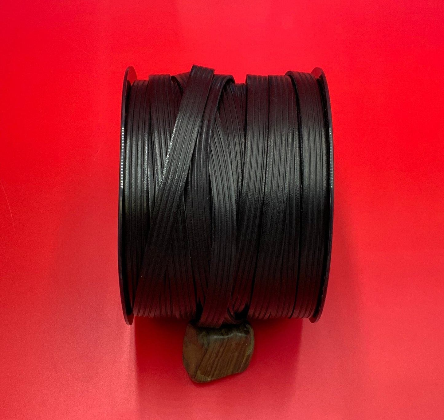 MADE in EUROPE 24" flat leather cord, 10mm embossed leather cord, 10mm stripes embossed leather cord (AR120/10/34)