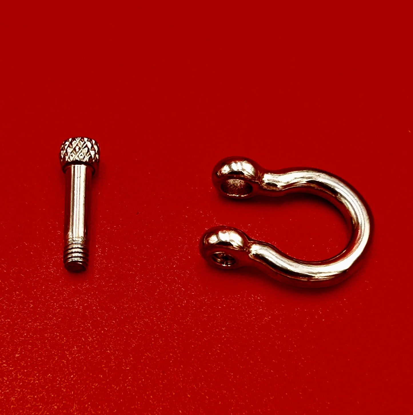 FC0433>>304 Stainless steel anchor shackle clasp for 10mm flat cord,  Qty1