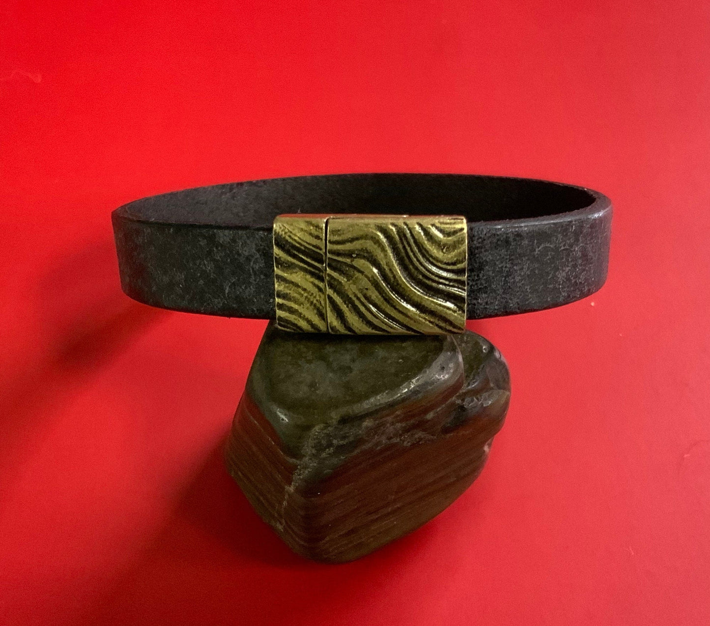 FC0268>>MADE in EUROPE zamak clasp, bronze 10mm flat cord clasp, flat leather cord  clasp, wavy  clasp(TM10x3WG) Qty1