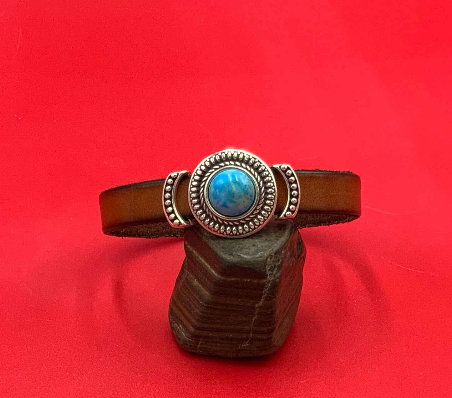 FC0435>>MADE in EUROPE zamak round clasp for 10mm, flat cord clasp with gemstone, 10mm flat cord clasp, Qty1