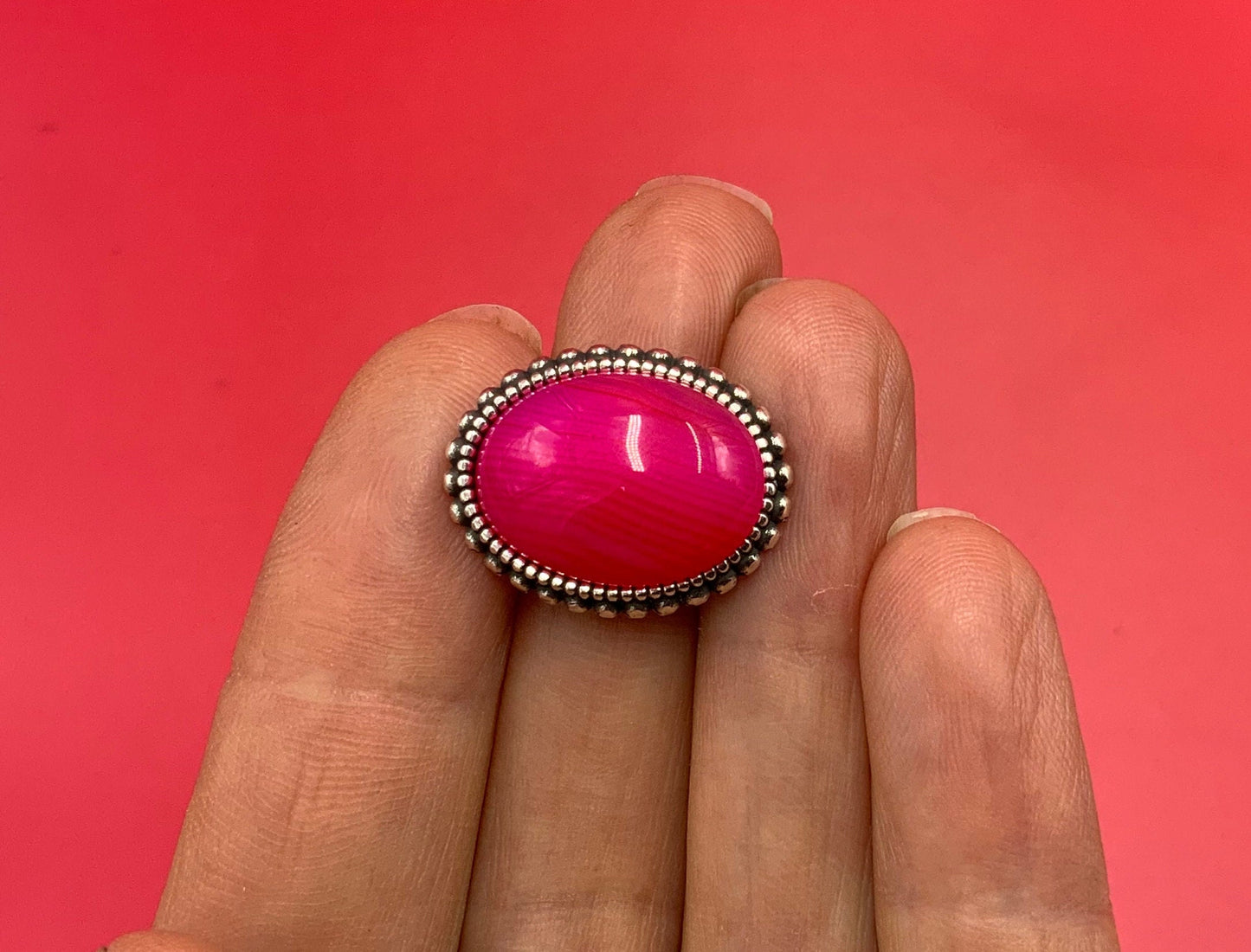 FS0551>>MADE IN EUROPE zamak oval slider with natural gemstone, 10mm flat cord slider with natural stone cabochon, Qty1