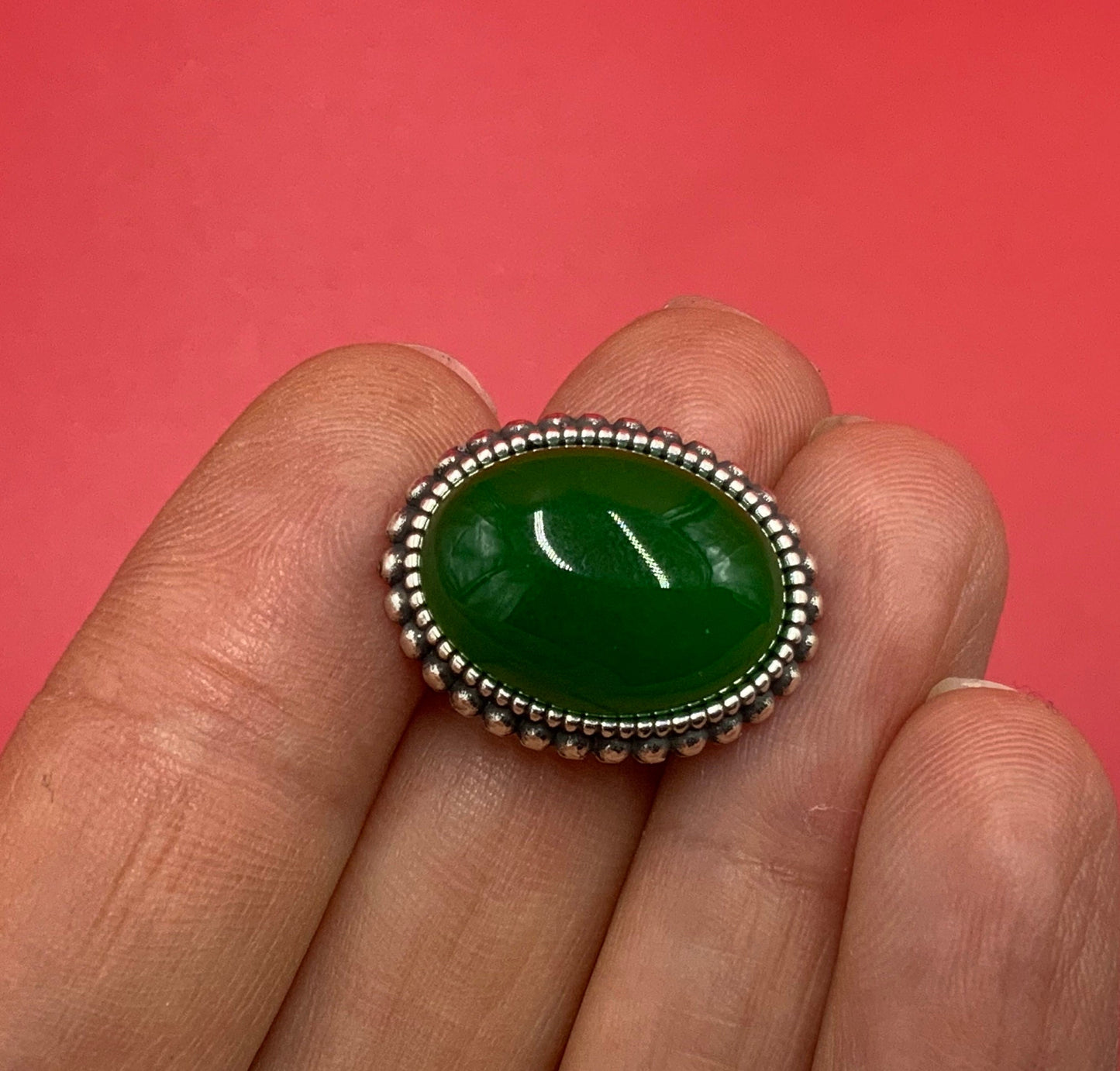 FS0551>>MADE IN EUROPE zamak oval slider with natural gemstone, 10mm flat cord slider with natural stone cabochon, Qty1
