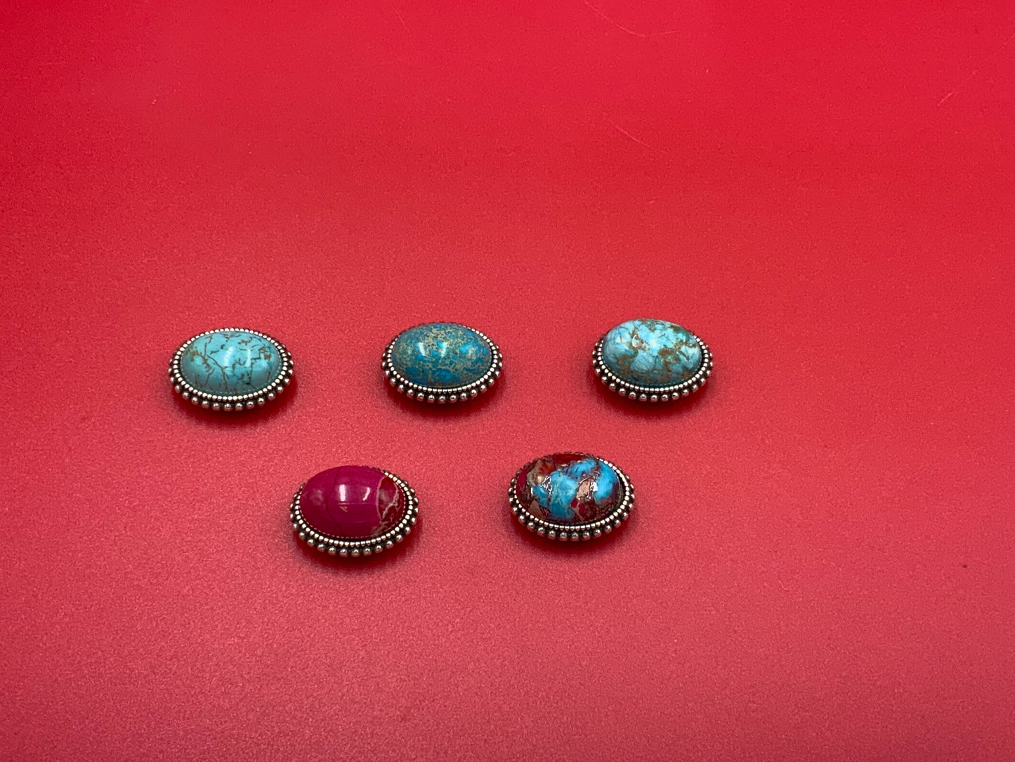 FS0551>>MADE IN EUROPE zamak oval slider with natural gemstone, 10mm flat cord slider with natural stone cabochon, Qty1