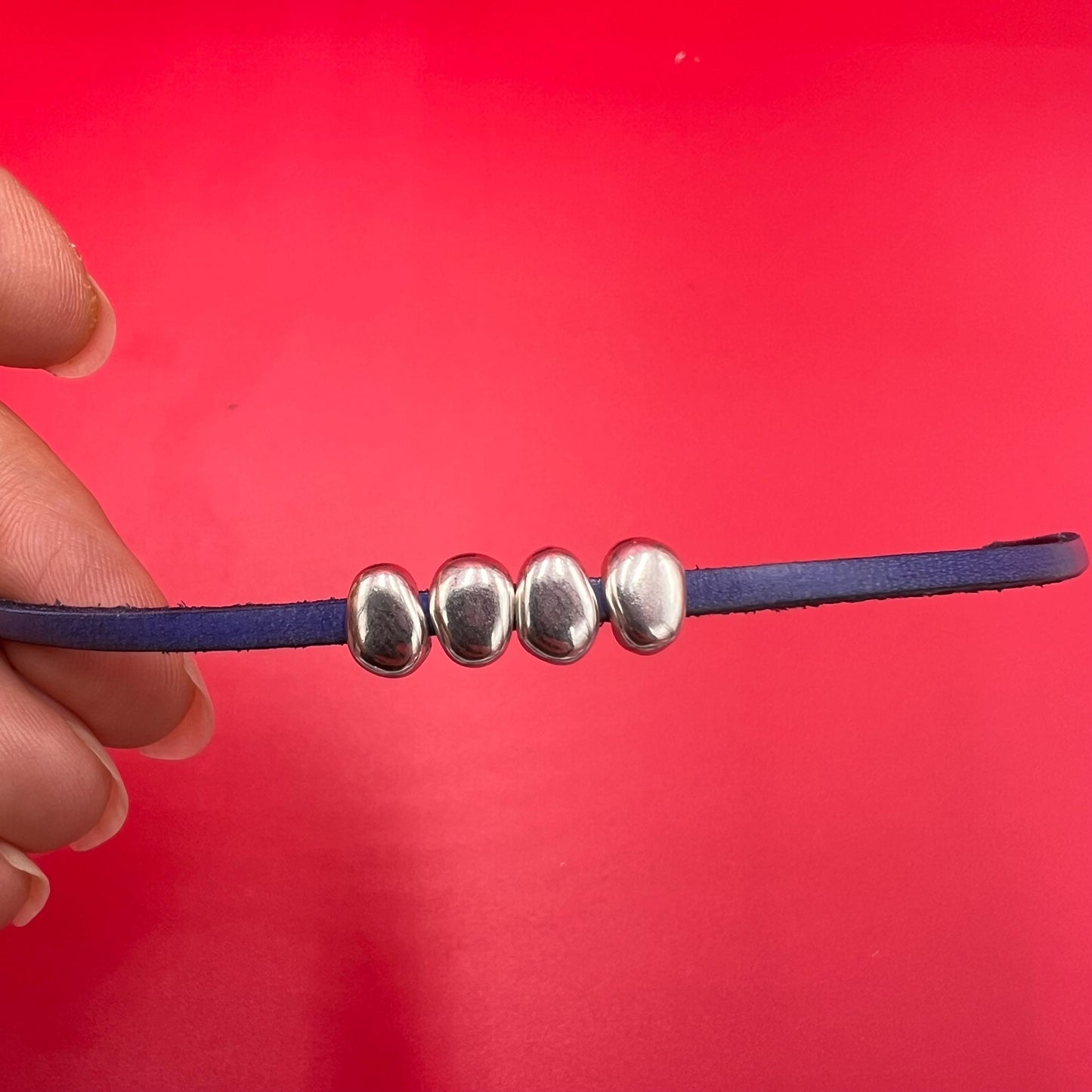 FS0651>>MADE IN EUROPE 4 zamak oval sliders, 3x2mm sliders, 3mm silver oval sliders Qty4
