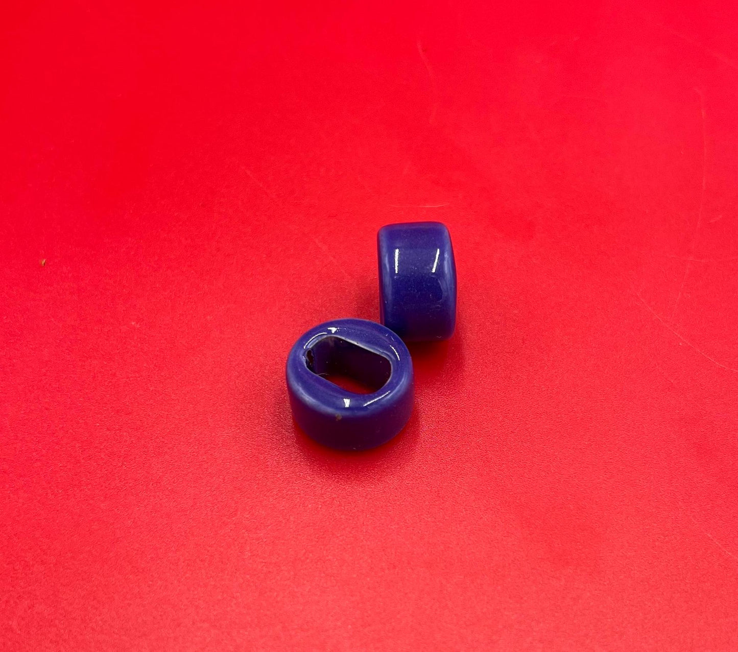 LS0113>>MADE IN EUROPE ceramic licorice cord sliders, licorice ceramic slider, 10x6mm ceramic sliders (qty 1)