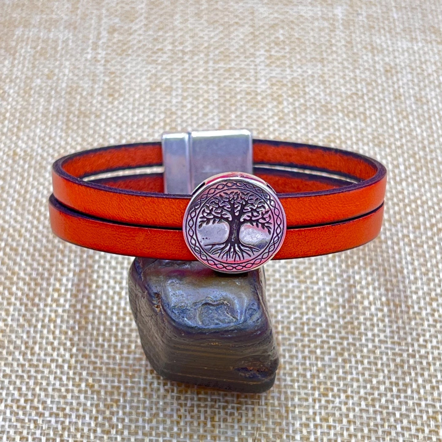 FS0655>>MADE in EUROPE  2 zamak tree of life sliders, 13mm flat leather cord zamak  slider (ablz281) qty2