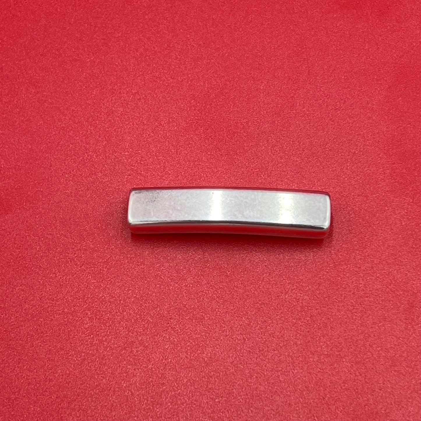 FS0649>>MADE in EUROPE zamak tube slider, 5mm cord slider tube, flat 5mm cord slider bead, silver slider tube  Qty1