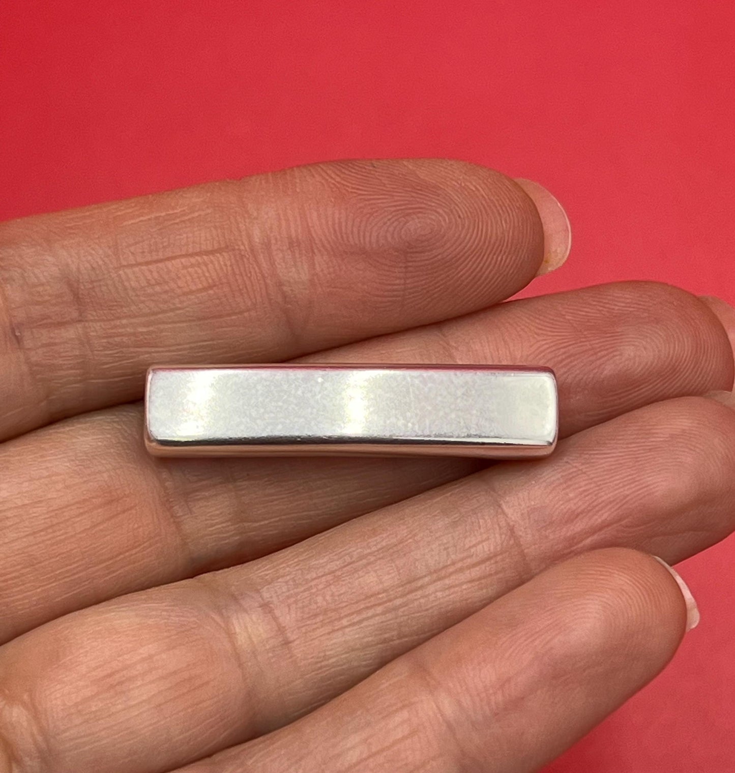 FS0649>>MADE in EUROPE zamak tube slider, 5mm cord slider tube, flat 5mm cord slider bead, silver slider tube  Qty1