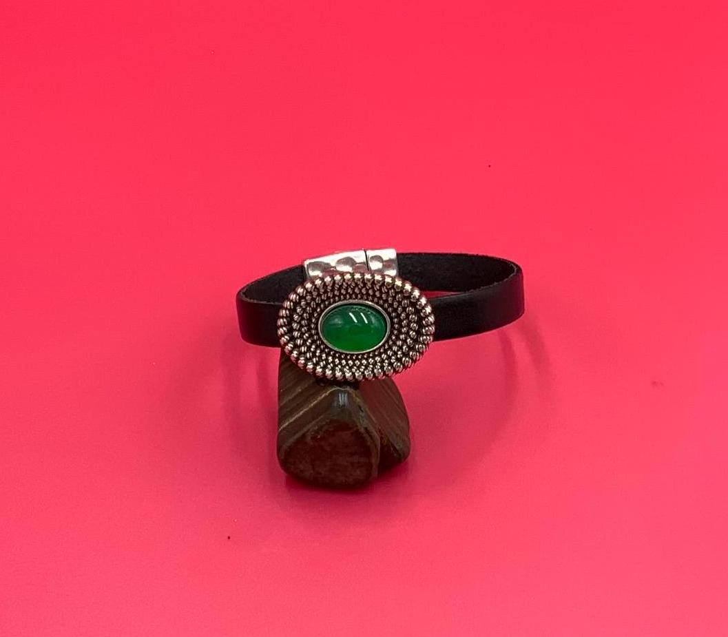 FS0656>> Made in EUROPE zamak 10mm oval slider with gemstone cabochon