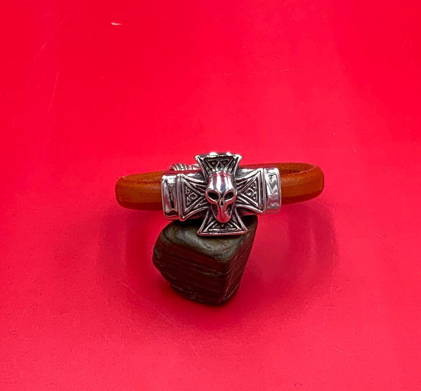 LS0112>>316 Stainless steel slider tube, licorice skull slider, licorice cord slider, licorice skull slider tube.