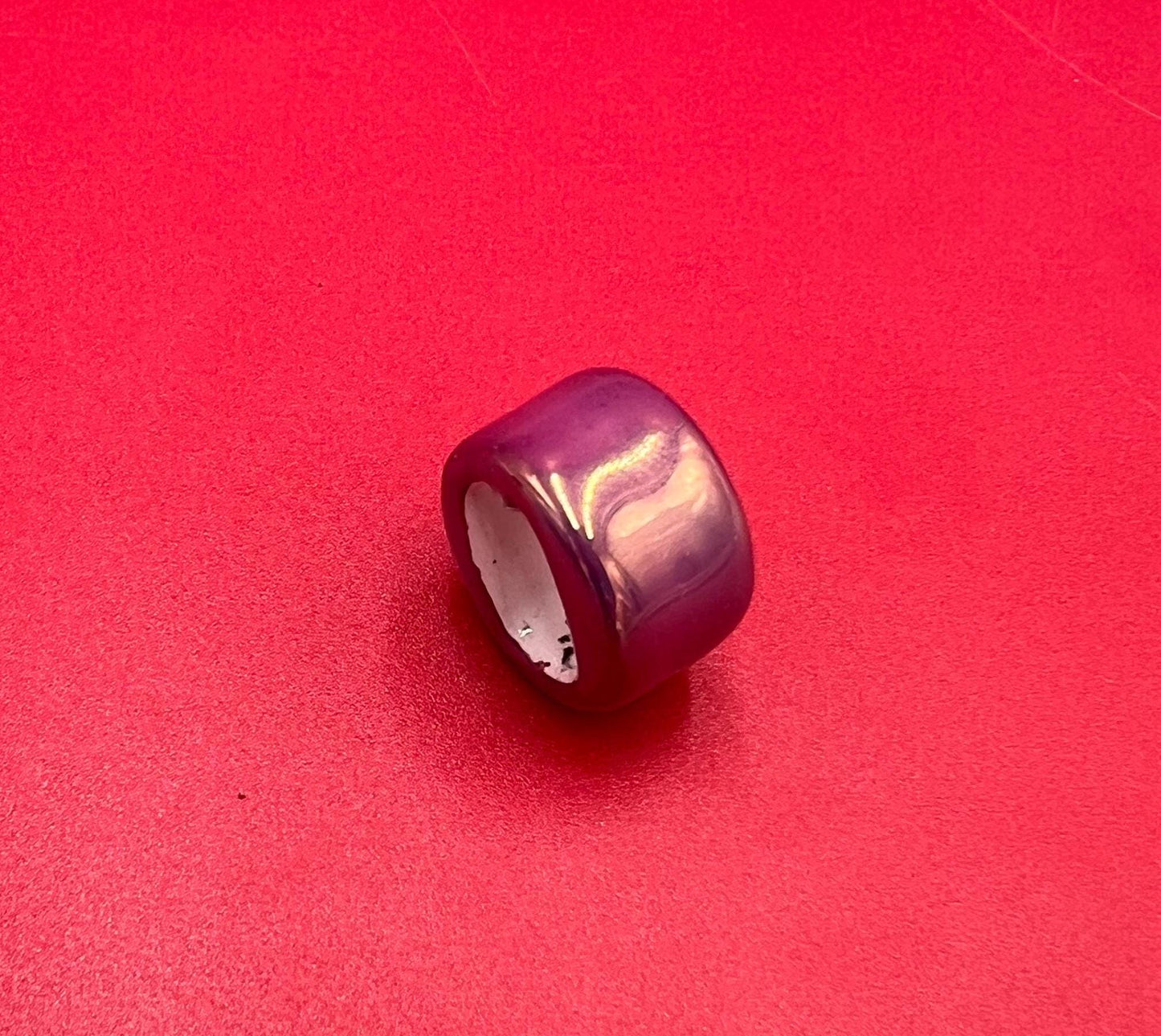 LS0113>>MADE IN EUROPE ceramic licorice cord sliders, licorice ceramic slider, 10x6mm ceramic sliders (qty 1)