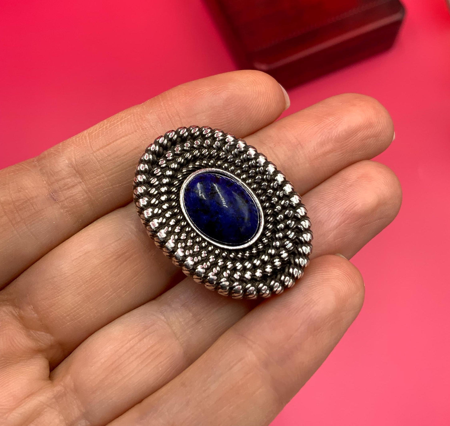 FS0656>> Made in EUROPE zamak 10mm oval slider with gemstone cabochon