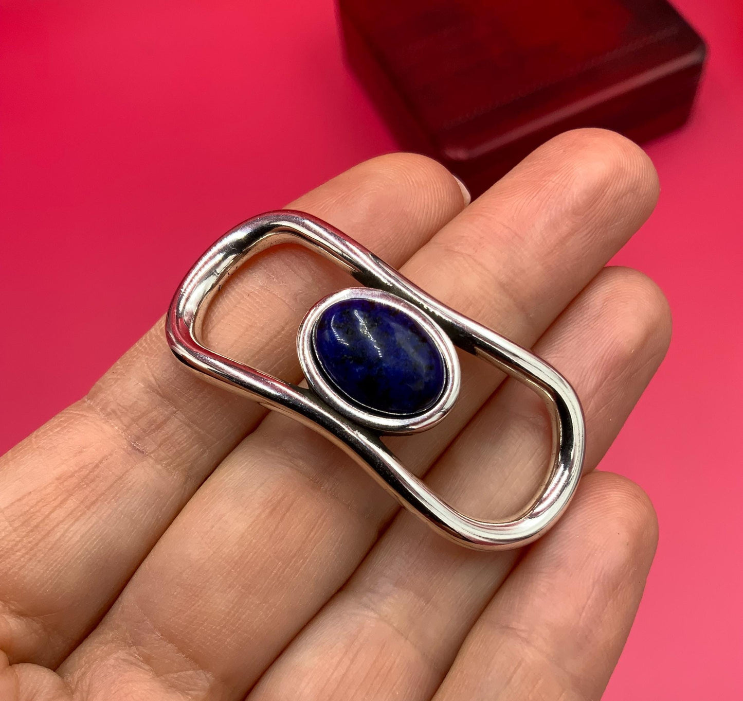 C0203>>MADE in EUROPE zamak connector with gemstone, 10mm cord connector, flat 10mm leather cord connector Qty1