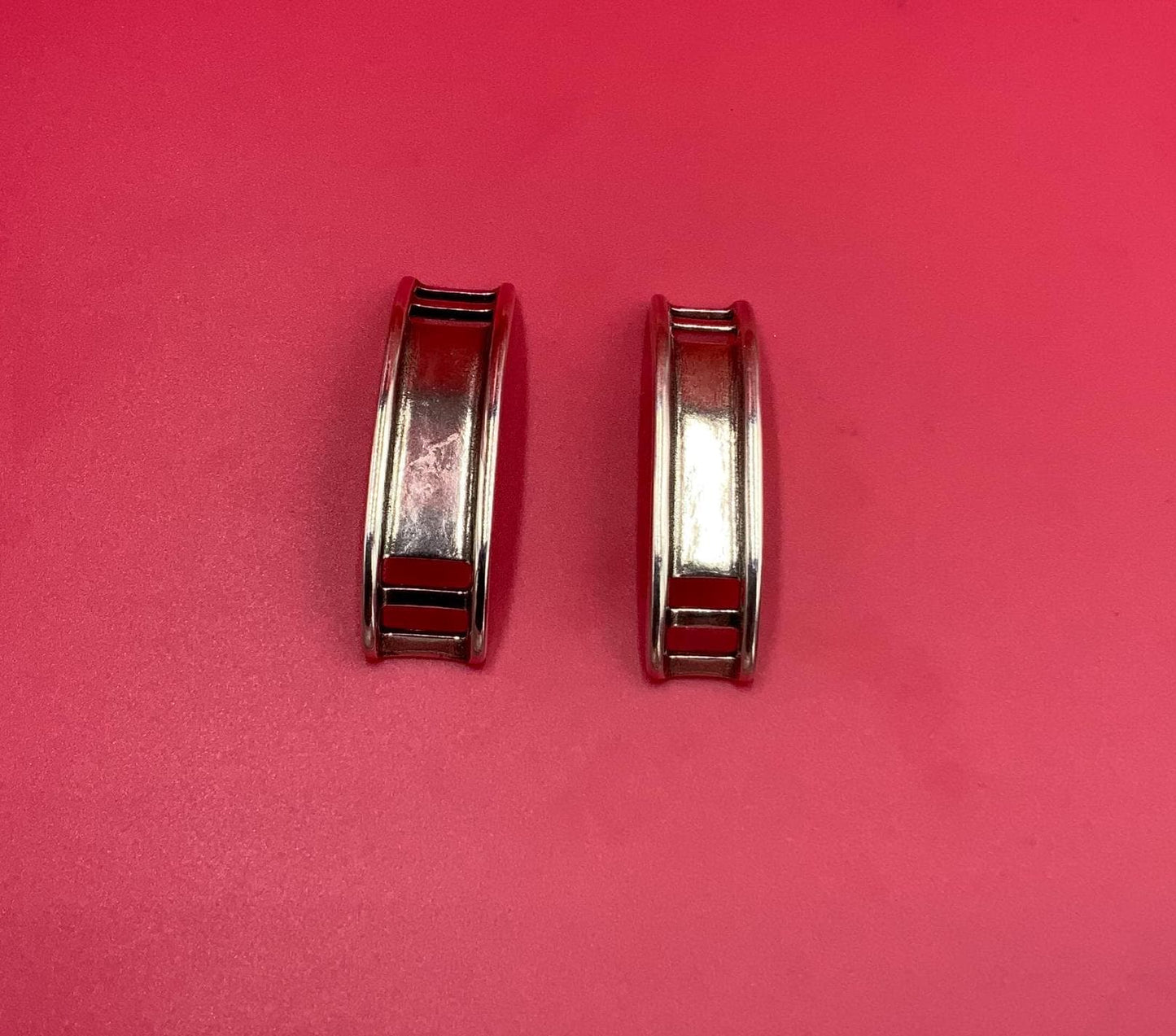 FS0107>>MADE in EUROPE zamak slider link, 6mm cord slider, silver slider for flat leather cord, Qty1