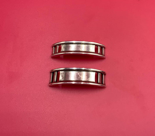 FS0663>>MADE in EUROPE zamak slider link, 10mm cord slider, silver slider Qty1