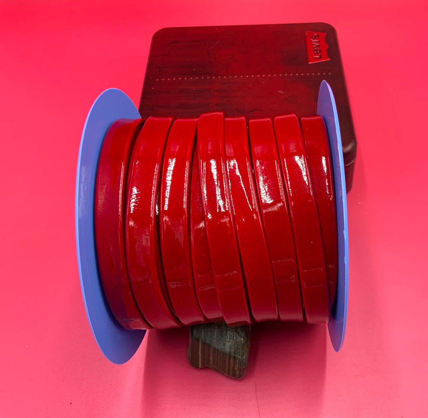MADE in EUROPE  24" patent leather cord, 10mm flat leather cord, 10mm patent leather cord (TD10CHROJ)