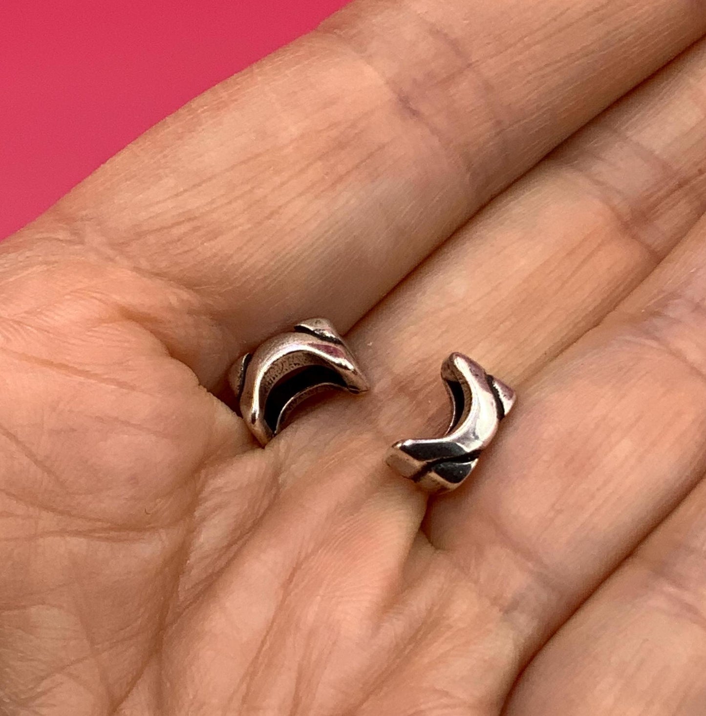 FS0662>>MADE in EUROPE 2 Zamak sliders for 6mm cord, flat cord sliders, zamak flat cord slider qty2