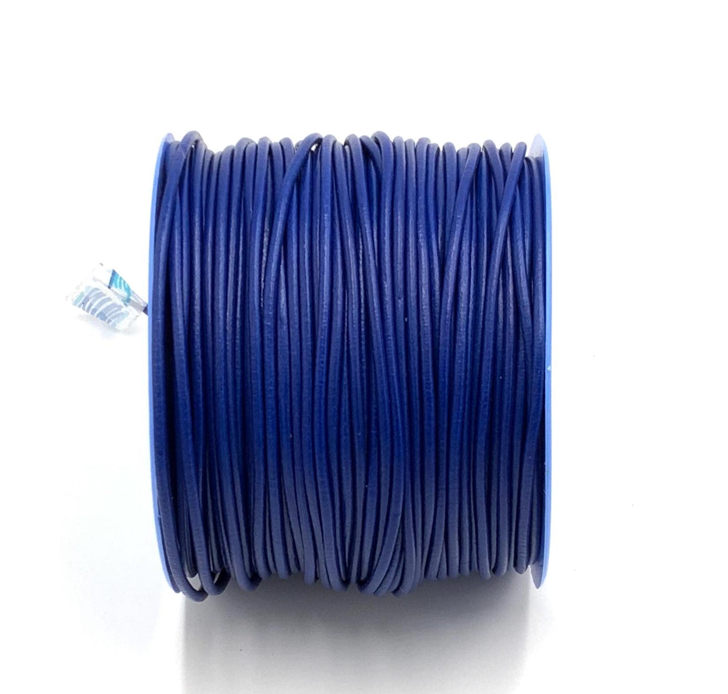 MADE in EUROPE 2 yards of 3mm l blue round leather cord, 3mm blue leather cord (3ANIAZROY)