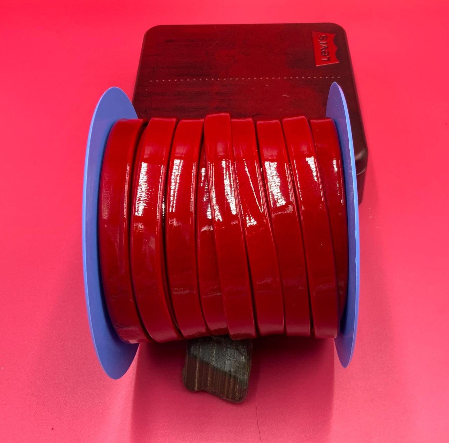 MADE in EUROPE  24" patent leather cord, 10mm flat leather cord, 10mm patent leather cord (TD10CHROJ)