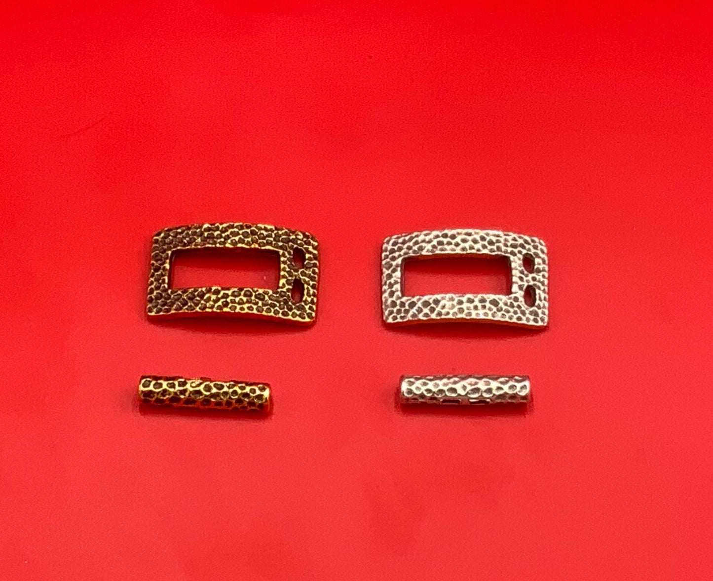 RC0248>> MADE IN EUROPE toggle clasp, hammered toggle clasp, large toggle clasp, bracelet clasp Qty1