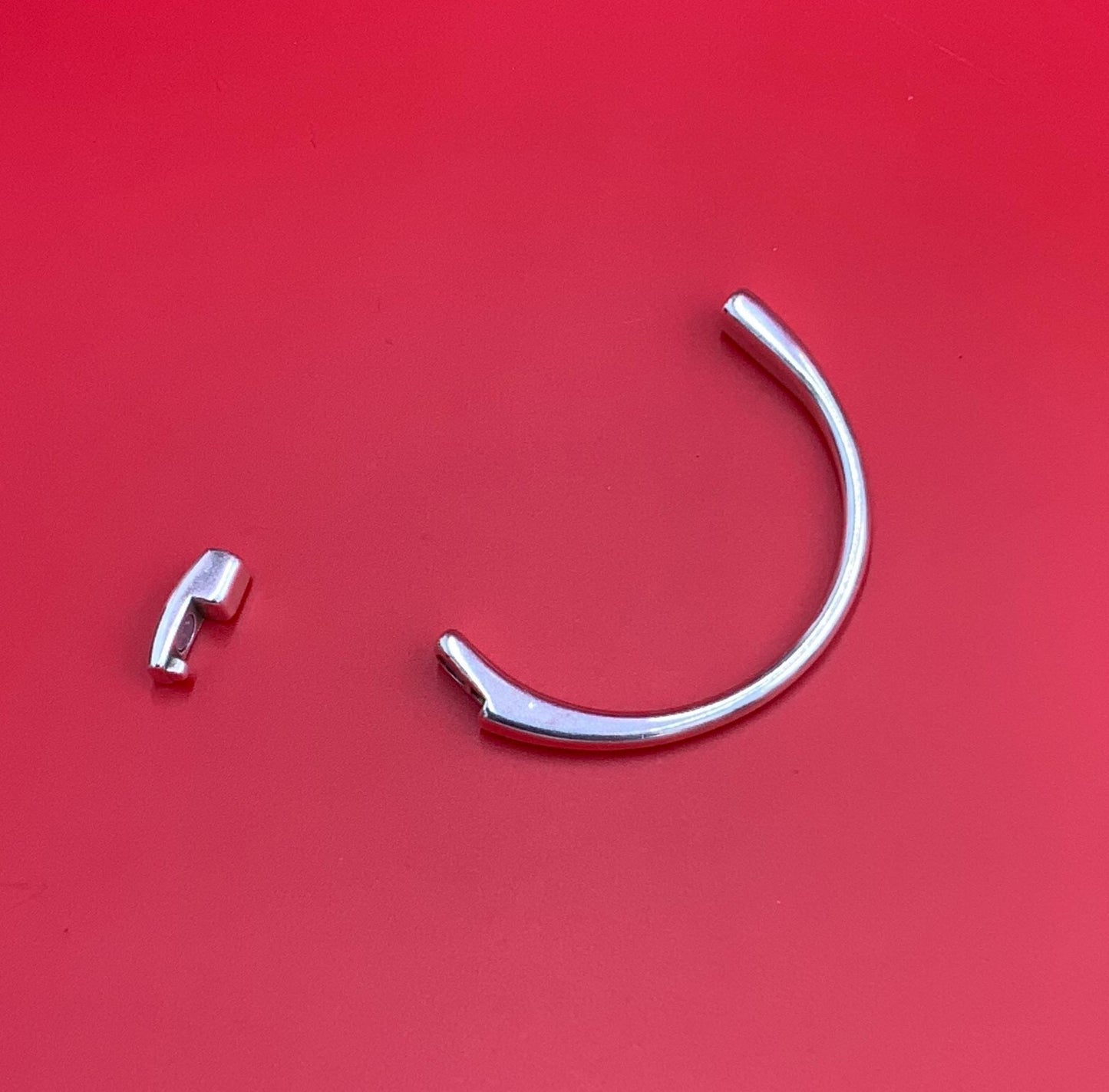 B0113>> 3mm flat cord half bracelet, silver half bracelet qty 1 set