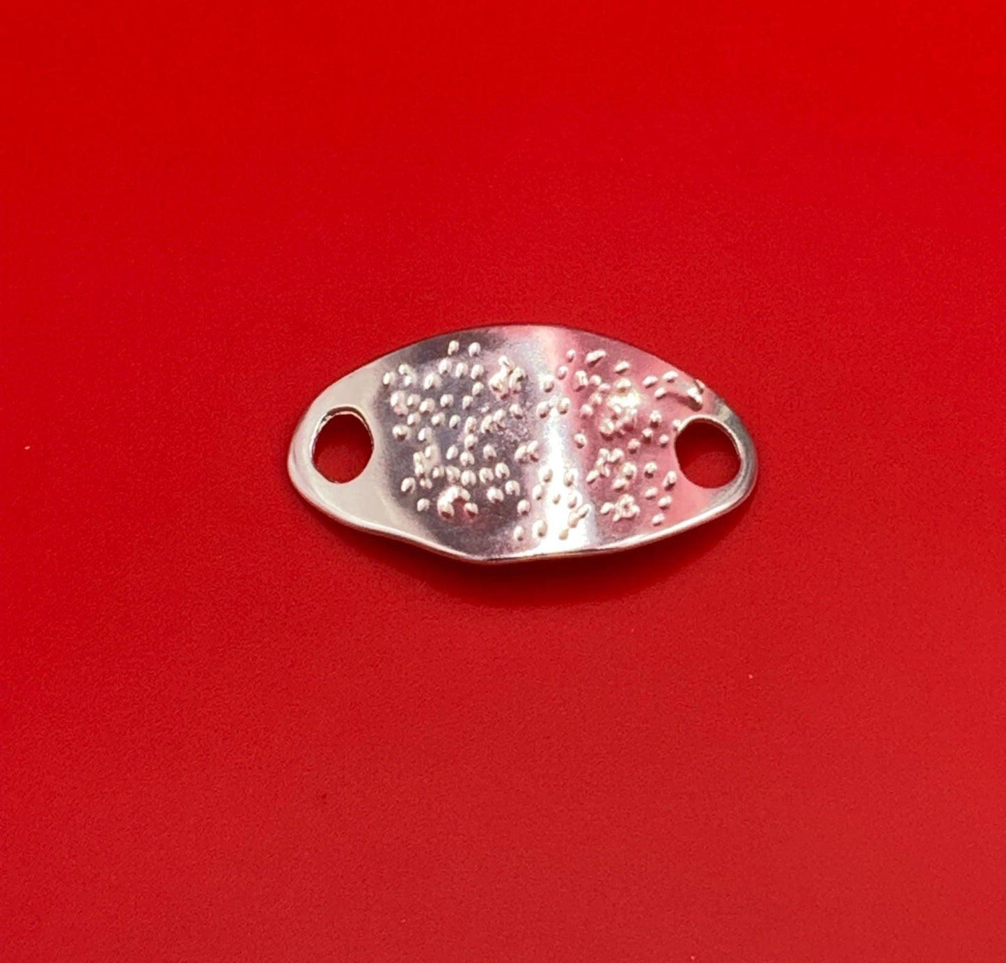C0206>>MADE in EUROPE zamak hammered connector, hammered silver link
