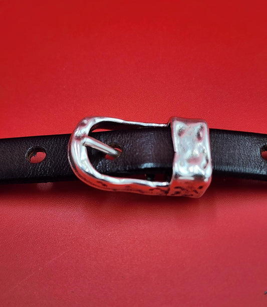 FC0441>> MADE in EUROPE zamak buckle clasp, flat zamak buckle clasp,  10mm flat cord clasp, Qty1