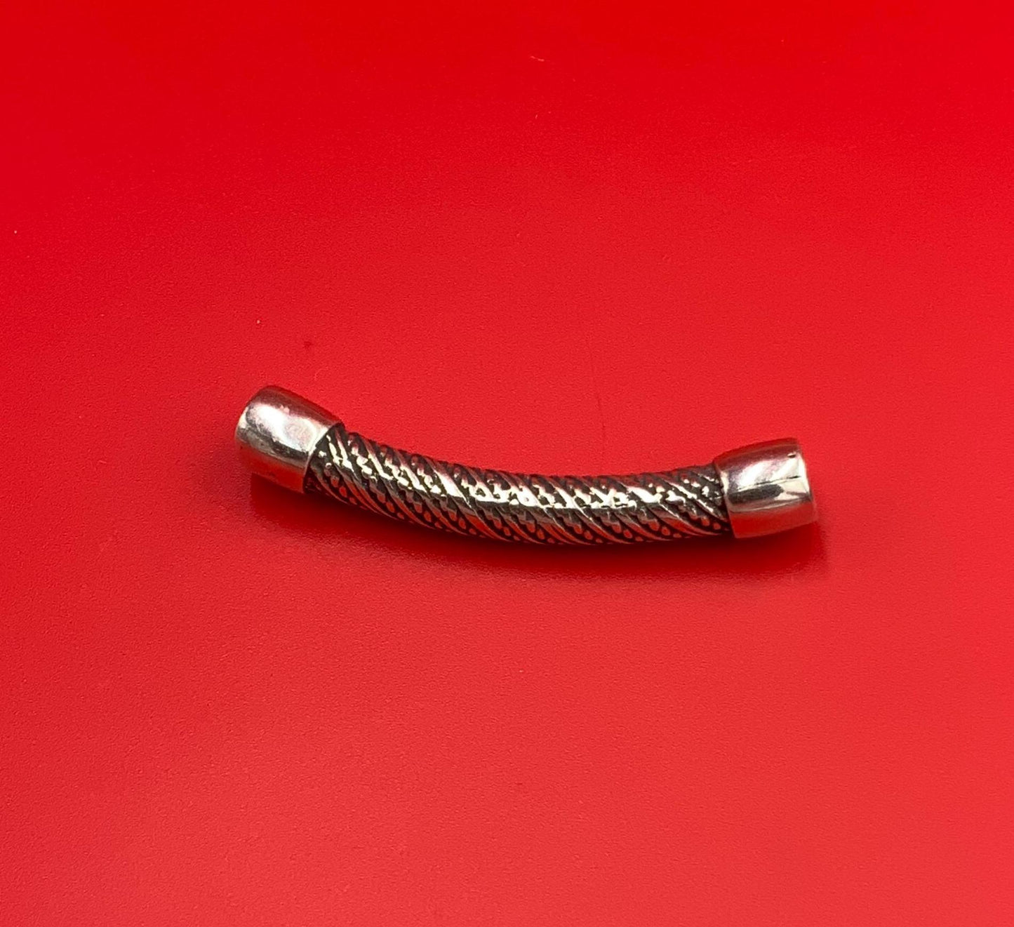C0213>>MADE in EUROPE zamak  tube-connector, 5mm hole zamak connector, round cord tube connector qty1