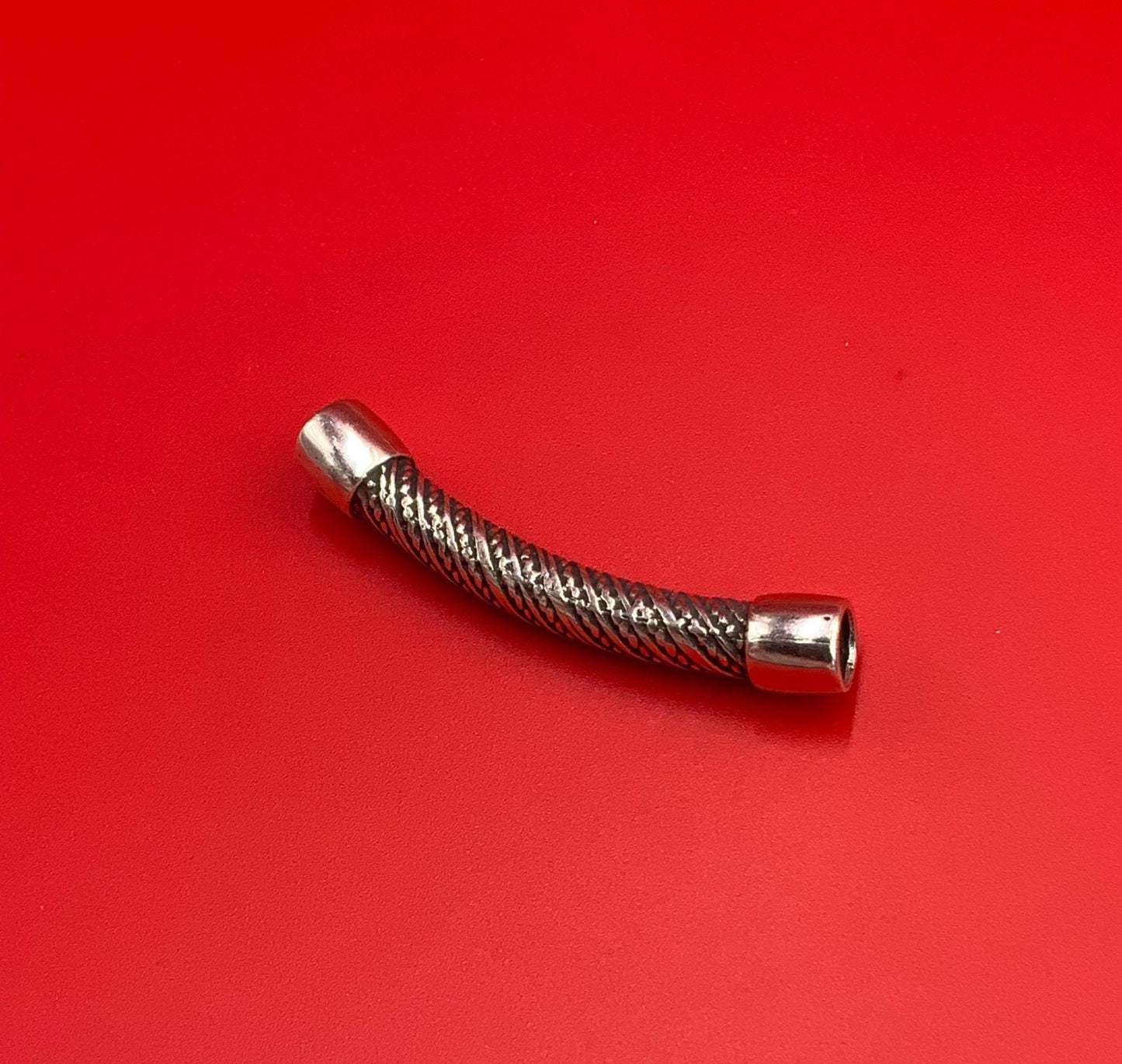 C0213>>MADE in EUROPE zamak  tube-connector, 5mm hole zamak connector, round cord tube connector qty1