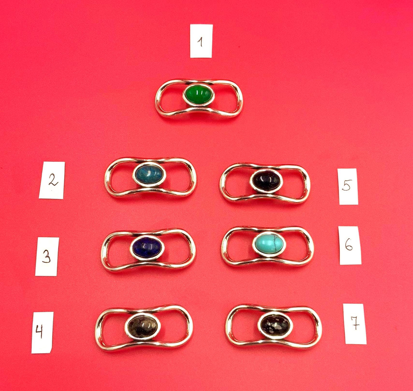 C0203>>MADE in EUROPE zamak connector with gemstone, 10mm cord connector, flat 10mm leather cord connector Qty1