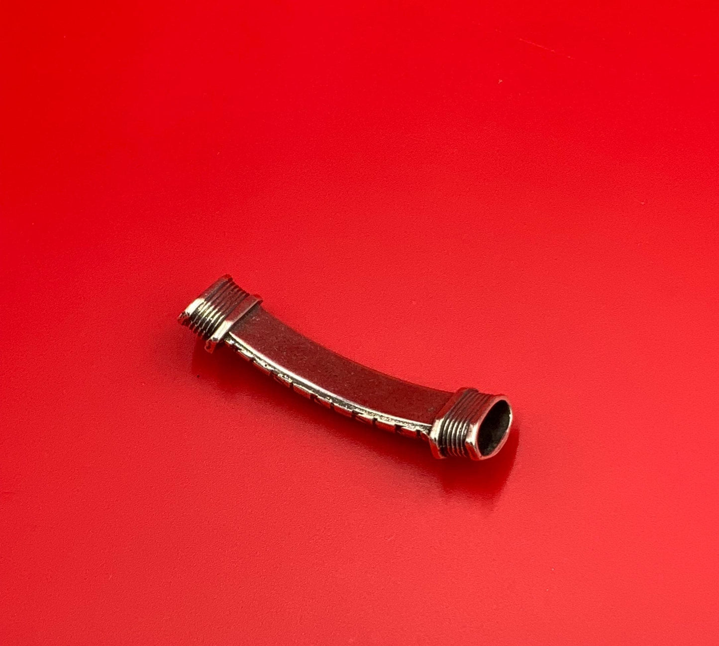 C0214>>MADE in EUROPE zamak  tube-connector, 4mm double cor zamak connector, round cord tube connector qty1