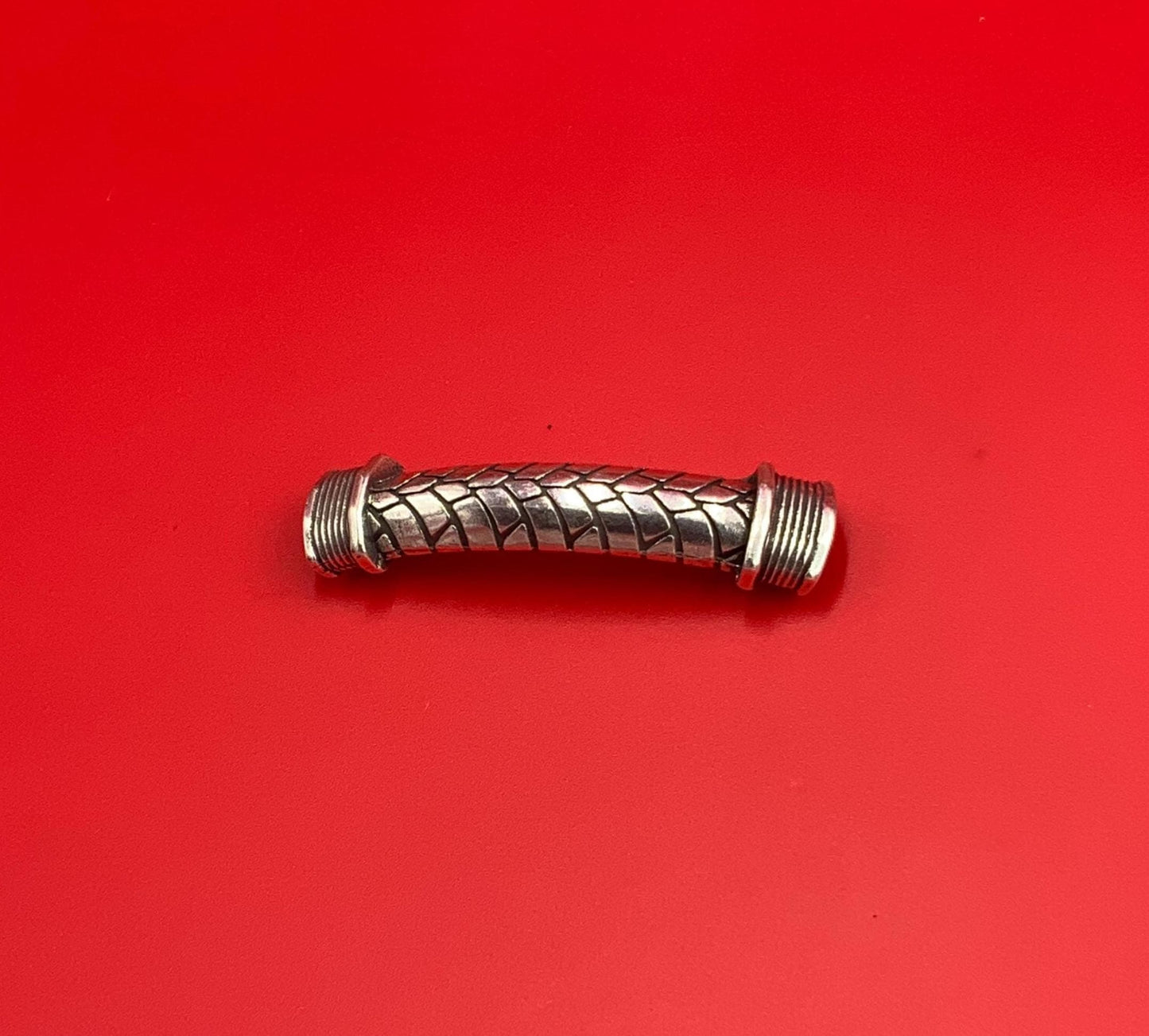 C0214>>MADE in EUROPE zamak  tube-connector, 4mm double cor zamak connector, round cord tube connector qty1