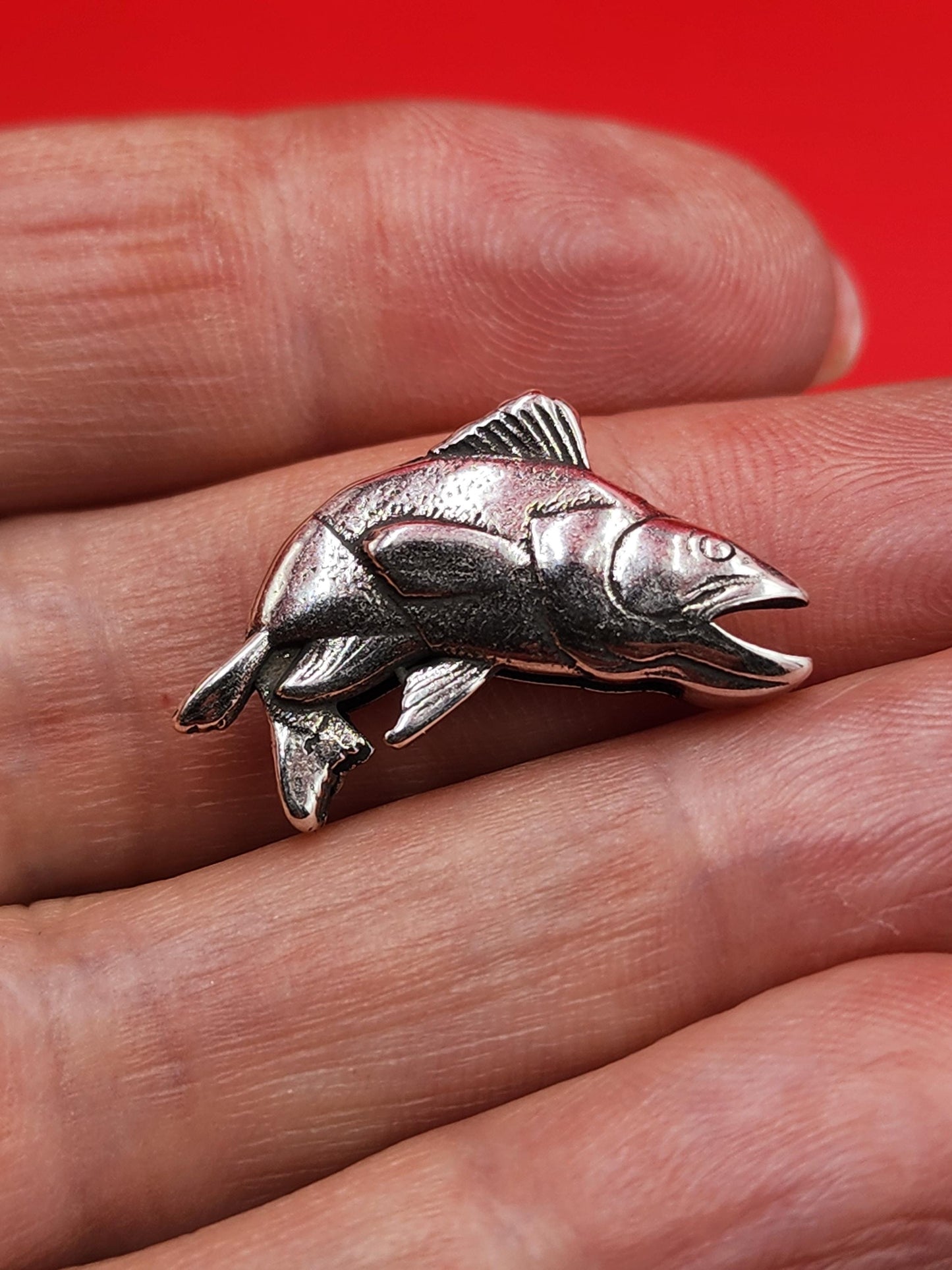 FS0671>>MADE in EUROPE 2 Trout fish sliders, 5mm and 10mm flat cord sliders, flat cord Pewter fish sliders, trout fish sliders Qty2