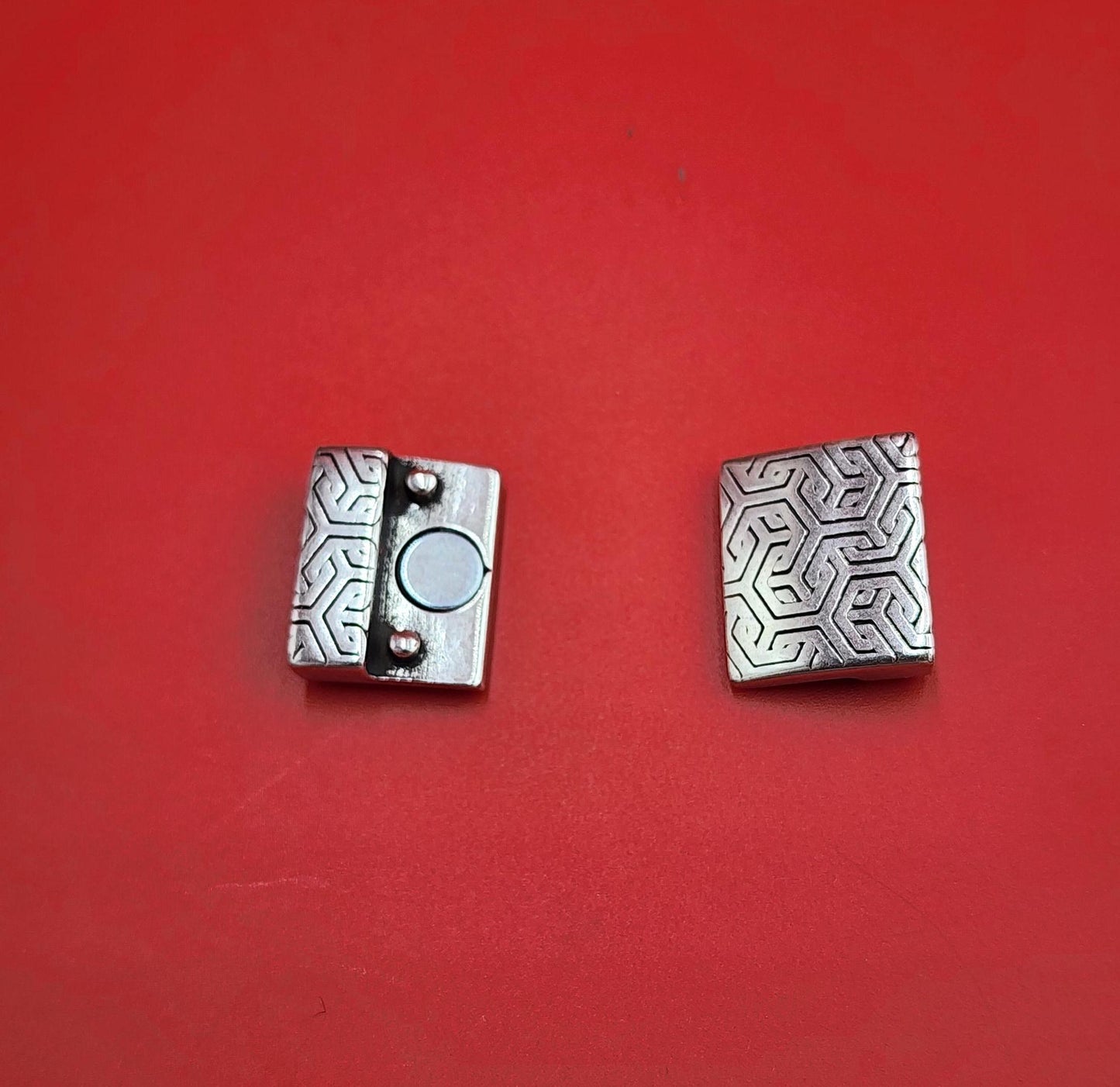 FC0443>>MADE in EUROPE zamak 15mm flat cord clasp, flat leather cord clasp, 15mm flat clasp Qty1