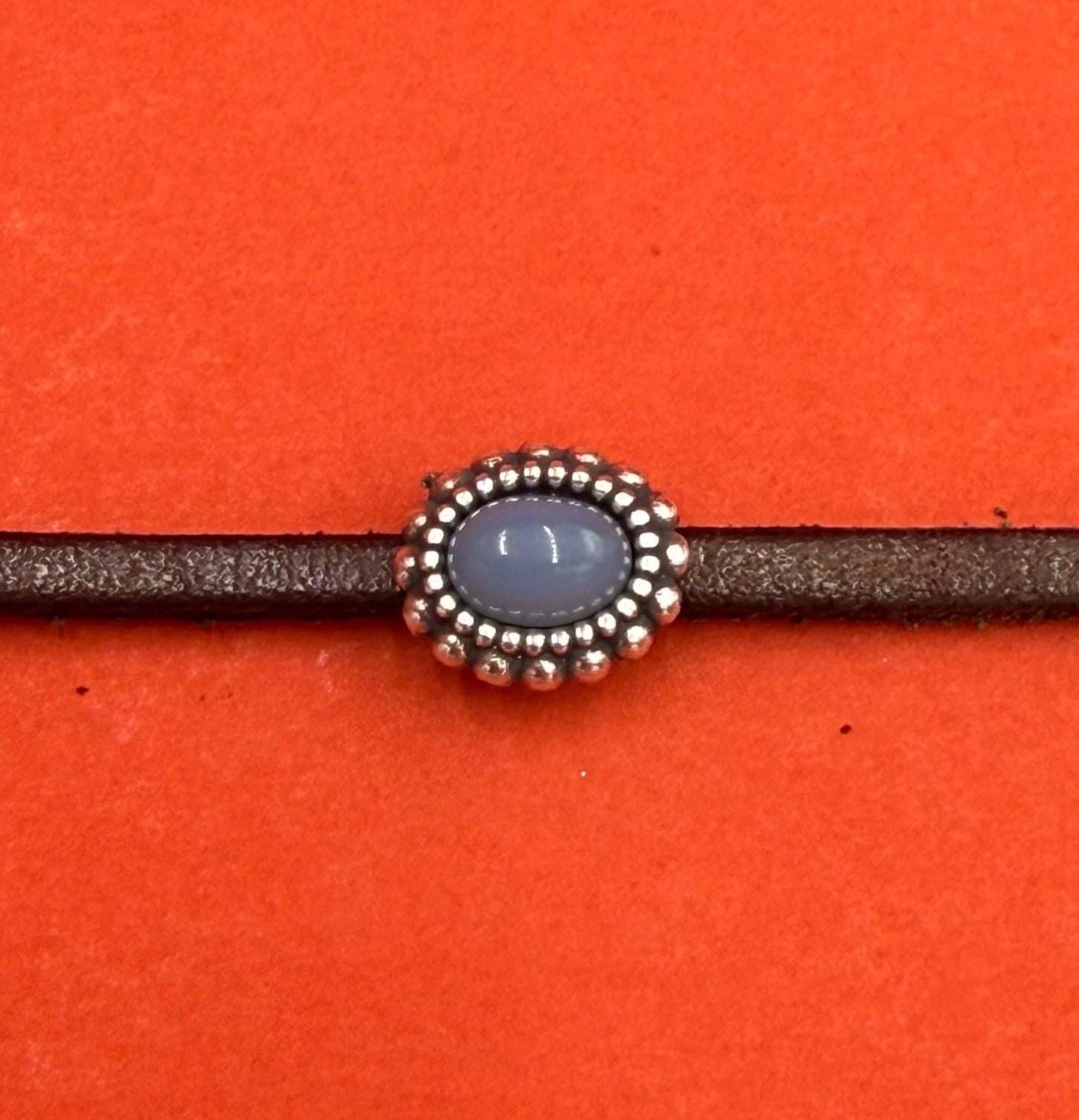 FS0673>>MADE in EUROPE 2 zamak sliders with gemstone, flat 3mm cord sliders, 3mm flat cord sliders, Qty2