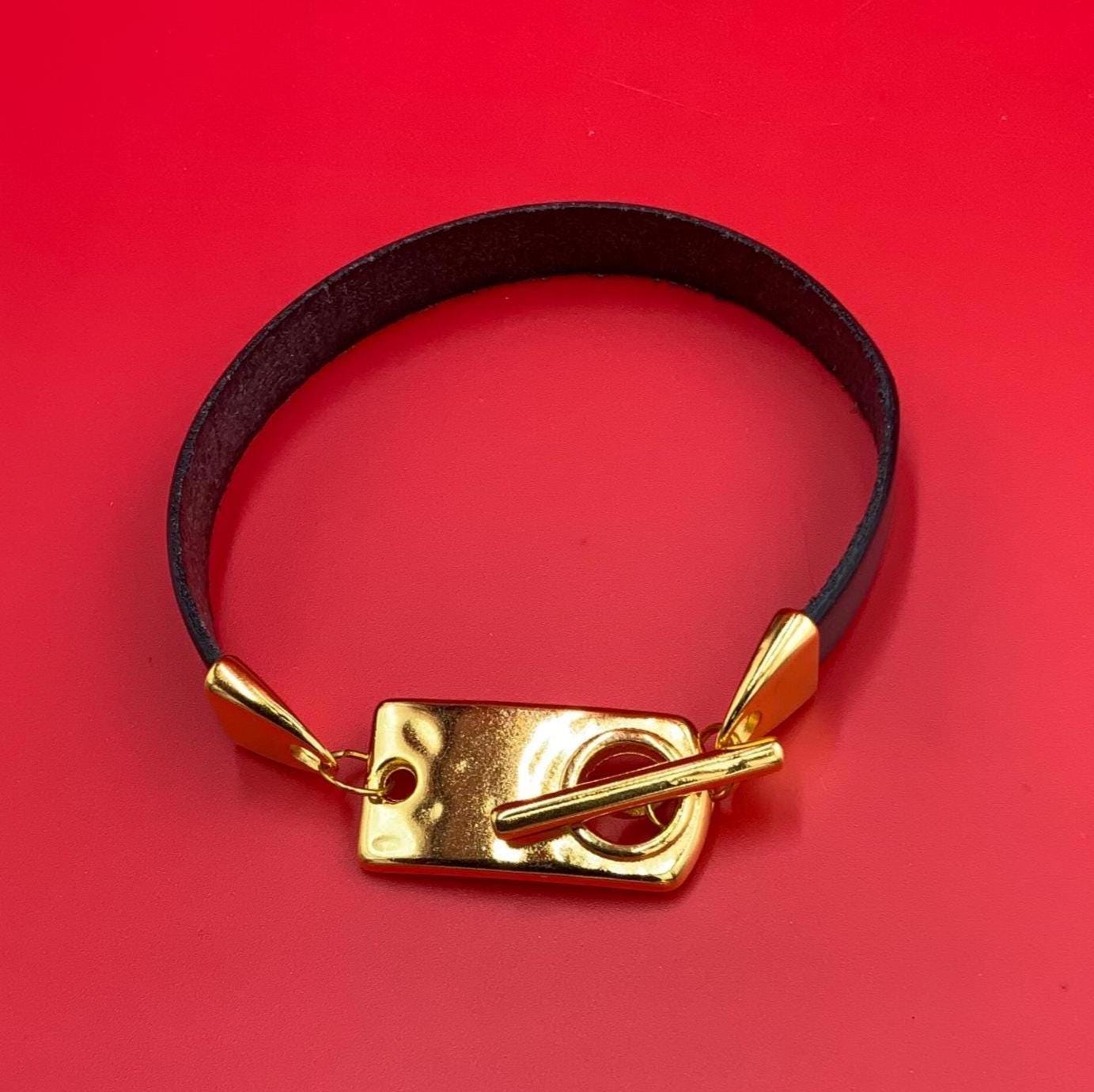FC0344>>MADE in EUROPE zamak flat toggle clasp, 5mm or 10mm flat toggle clasp, zamak gold clasp,  Qty1