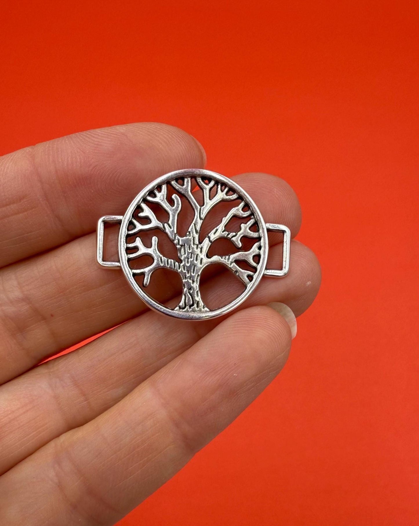 C0217>>MADE in EUROPE zamak connector, life tree connector, tree of life connector Qty1
